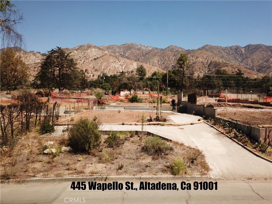 An opportunity awaits to build your dream home or a profitable investment property in a serene Altadena location. This 7,026-square-foot lot, once home to a 2-bedroom, 1-bathroom residence, is now a blank canvas with endless potential, awaiting your vision. Nestled in a tranquil street with the stunning San Gabriel Mountains as a backdrop, this property offers a rare sense of peace and quiet. Despite its secluded feel, it’s just moments away from local amenities. You're a short distance from Farnsworth Park, where you can enjoy summer concerts, and just a quick drive from the shops and restaurants on Lake Avenue. The vibrant energy of Old Pasadena and the Playhouse District is only 15 minutes away, offering the best of both worlds. The lot is ready for development, with Phase 1 and Phase 2 debris removal already completed. Adding to the value, the owner received plan approval to build a 300-square-foot ADU in 2021. This is a drive-by only listing—please do not enter the property. Prospective buyers are responsible for all due diligence regarding building requirements, permits, and the restoration of utilities.