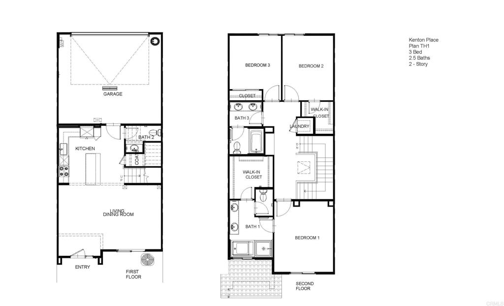 Kenton Place features gated courtyards at entry for outdoor living and entertaining. Plan 1 features a 2 story, 3 bedroom condo with a 1st floor kitchen and living room with an attached 2 car side by side attached garage. 2nd floor area includes well sized bedrooms and stackable laundry closet for ease of access. Owner’s suite features dual sinks, spacious walk in closet and tub and shower separated. Walking distance to multiple resort style pools, parks, playgrounds, basketball courts, tennis courts, outdoor ping pong perfect for families. Access to the Montecito Swim Club that features a large pool, fitness area and rentable space perfect for family gatherings, BBQ’s, birthdays.