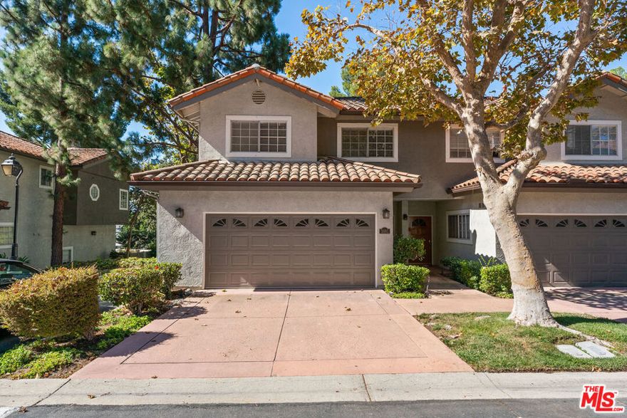 Please Do not miss this opportunity to own this Corner well lighted Townhouse 3 Bedroom 2 1/2 bath at Highly desirable Westlake Village location. Open flow multi level spacious plan with 2 Fire places and 2 car attached garage with built in storage and a nice back yard. Soaring ceilings with natural sky light. Great stylish family home in a great school system. complex has community Pool , spa and BBQ. Lots of guest parking. Owner has downsized,  so Furniture included,  a baby grand piano, treadmill, sofas ,dining room, office  desks and chairs , 2 TV's and so on