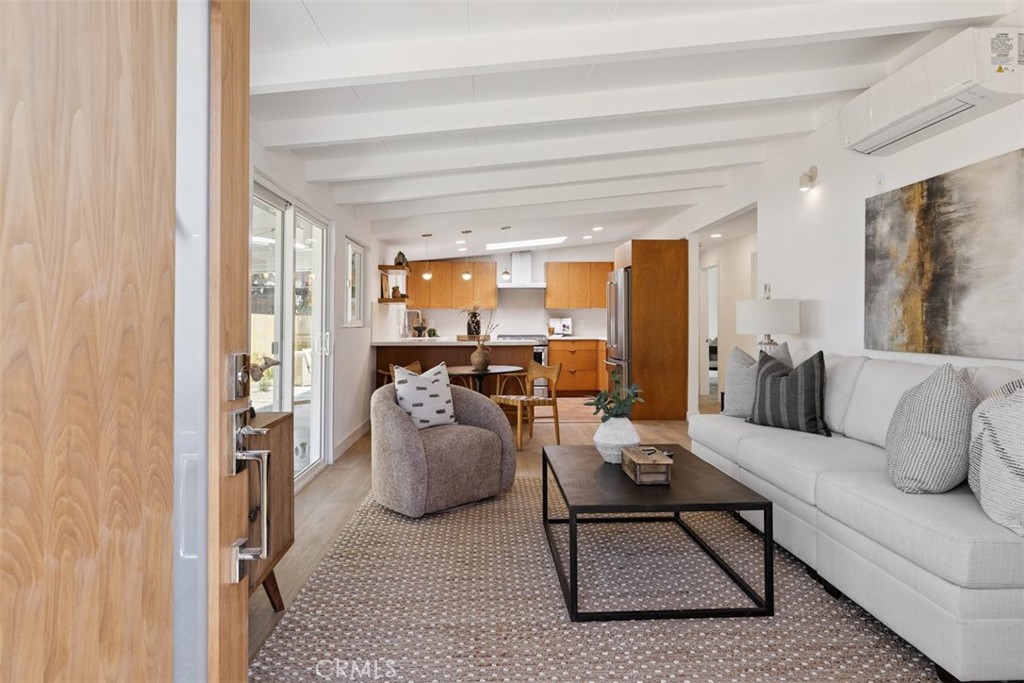 Stunningly remodeled and ideally situated in Santa Barbara's sought-after Eastside, 21 La Cadena offers turnkey coastal living just minutes from the beach. Nestled on a quiet street with exceptional walkability, this 3-bedroom, 3-bathroom home blends thoughtful design with modern comfort.
Inside, the 1,100 sq ft layout has been reimagined with open, light-filled living spaces and elevated finishes throughout. The kitchen features custom birch wood cabinetry, Arctic White Quartz countertops, and a Bedrosians Clara matte white backsplash paired with terra cotta tile and coordinating flooring. Brushed nickel fixtures and premium KitchenAid appliances complete the space with style and function. Bathrooms are finished with Delta brushed gold hardware, Zellige ceramic tile, and Hudson Valley sconces, creating a refined, spa-like atmosphere. Two ensuite bedrooms offer privacy and luxury, including one with a spacious walk-in closet and soaking tub. Additional highlights include designer sconce lighting, Troy collection mirrors from Lightopia, and two new climate-control mini splits for year-round efficiency.
The outdoor spaces are designed for both relaxation and entertaining. A pergola, newly updated with T-111 wood, shades the custom BBQ and sink station with matching stand. A new garage, custom front gate, updated mailbox and street numbers, and stylish exterior lighting add curb appeal and function. Set on a 5,227 sq ft lot, the property offers a private retreat with modern amenities just steps from cafés, restaurants, and boutique shops.