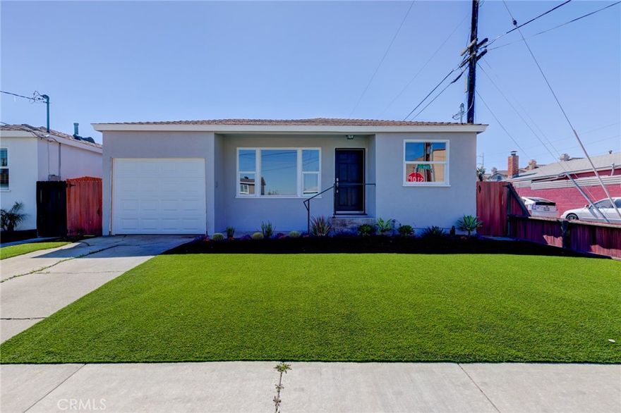 Expertly reimagined with modern style and thoughtful design, this fully renovated 3-bedroom, 2-bathroom home offers turnkey living on a prime corner lot in Lawndale. The property includes an ideal setup for an ADU, zoned LNR2YY providing an excellent opportunity to add income potential or create extra space for extended living.



Renovated in 2023 with extensive attention to detail throughout including updated systems, new flooring and windows, and a reconfigured layout that enhances both flow and functionality. At the heart of the home, the kitchen showcase natural wood cabinetry, quartz countertops, high-end stainless steel appliances, and a built-in dining area with custom seating and hidden storage—making the space as beautiful as it is practical.



All three bedrooms are comfortably sized and filled with natural light. Both full bathrooms were stylishly remodeled to reflect the home’s contemporary aesthetic, and a separate laundry area with washer and dryer adds everyday ease. Outside, low-maintenance landscaping makes outdoor living effortless.



Tucked into a quiet residential street with easy freeway access, this home offers the perfect balance of comfort, style, and investment potential—just 3.5 miles from the beach and close to parks, shopping, dining, and schools.