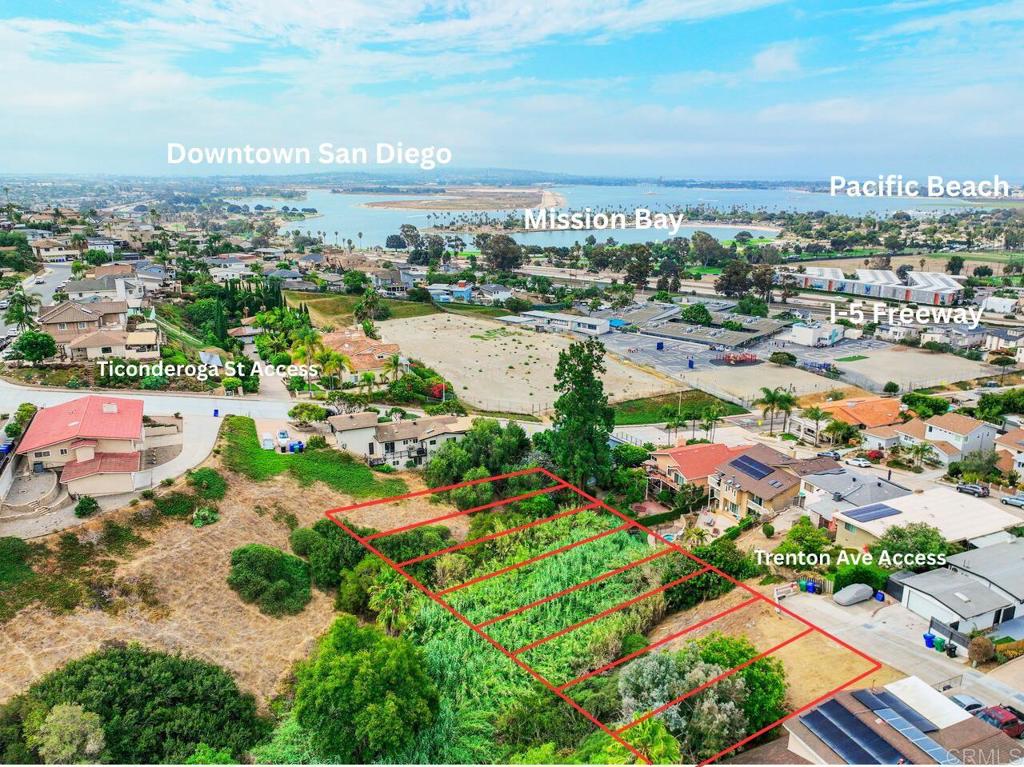 Rare Bay Park Development Opportunity – 8 Legal Lots Overlooking Mission Bay. Each listed individually. Seller prefers offers for all 4 or all 8 lots together. An extraordinary opportunity has emerged for homebuilders and real estate investors: eight legal lots in Bay Park—one of San Diego’s most coveted coastal neighborhoods—are now available for purchase. With breathtaking panoramic views of Mission Bay and the Pacific Ocean, this property is truly a once-in-a-lifetime acquisition. Property Highlights: 8 Legal Lots (24,283 SF total | approx. 3,000 SF each). Flexible Offering – . Preliminary Design Plans available for potential development. Most lots with water views of Mission Bay and beyond. ADU potential to maximize density and long-term value Investment Potential:This is a homebuilder’s dream. The combination of Bay Park’s quiet, established setting with stunning coastal vistas creates a rare product type: modern residences that could be pre-sold before construction is complete. Each lot is ideally sized for a luxury single-family residence with the option to add an ADU, catering to both end-users and investors seeking long-term rental income. Few opportunities remain in San Diego for infill residential development of this caliber. Investors and builders alike will recognize the scarcity and immediate value—this is one of the last remaining multi-lot development parcels with sweeping views in the city. Location Benefits Bay Park’s central position offers the best of San Diego coastal living: Minutes to Mission Bay, Pacific Beach, and La Jolla, Easy access to I-5 and I-8 freeways for seamless connectivity, Proximity to vibrant dining, shopping, and recreation hubs, A serene residential neighborhood that feels tucked away, yet is close to everything The Vision: Envision a collection of luxury coastal homes perched above Mission Bay, where residents enjoy sunset ocean views, morning walks to the beach, and quick access to San Diego’s most dynamic coastal communities. This property offers the unique chance to create a signature residential enclave that will define Bay Park living for years to come. Act Now – Opportunities Like This Don’t Last: This offering represents one of the last prime development sites in the Bay Park/Pacific Beach area with unobstructed bay and ocean views. For the forward-thinking builder or investor, the potential is nothing short of remarkable. 8 lots available APN's 4250423100,4250423000,4250422900,4250422800,4250422400,4250422500, 4250422600,425042270 Seller financing available.