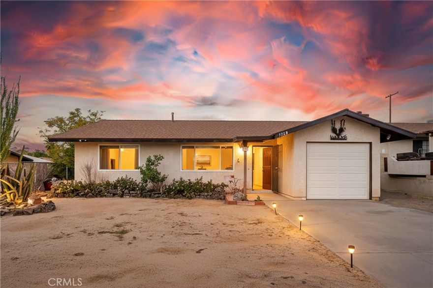 Welcome to your charming home! This delightful two-bedroom, one-bath residence in the sought-after Chocolate Drop area of 29 Palms is ready for its next chapter. With its unique character and well-maintained condition, this property offers the perfect blend of comfort and affordability in today's competitive real estate market.



Inside, you'll find stylish wood laminate and tile flooring throughout, adding a contemporary touch to the home. The newer roof, along with a recently installed water heater and refrigerator, ensures modern conveniences for everyday living.



Step outside to your very own backyard retreat, featuring a spacious covered patio that's perfect for gardening and outdoor relaxation. The fenced backyard provides privacy and a safe space for pets or children to play.



Located on a quiet street in a rapidly growing neighborhood, this property is just minutes from the entrance to Joshua Tree National Park, Downtown 29 Palms with its expanding array of shops and amenities, and the Marine Base. Plus, you're only an hour away from the vibrant atmosphere of Palm Springs.



This home is the ideal starter opportunity, investment, or primary residence! Don’t miss the chance to explore this special property—schedule your showing today!