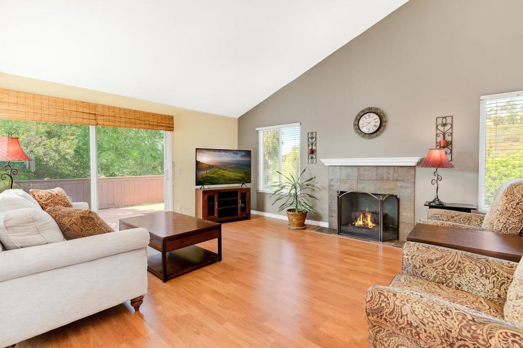 Single story very private home with views. Spacious and private patio. Well appointed kitchen with lots of cabinets and pantry. Large dining room and open concept living room with fireplace that opens onto large deck. All bedrooms are spacious with large closets. Open floor plan is perfect for entertaining inside and out. HOA provides community pool/spa/bbq and RV parking is available, fee includes front yard and exterior maintenance. Attached 2 car garage and only 1 common wall you don't even see. It truly feels like a private home. Pets allowed with restrictions. Lower property taxes.