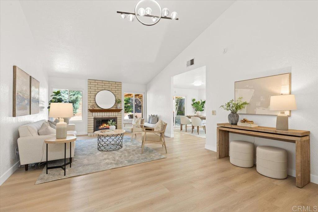 Fully Renovated Beauty in Santee! Welcome to this beautifully updated 3-bedroom, 2-bathroom home, offering 1,670 sq ft of modern living on a spacious 7,375 sq ft lot. Thoughtfully renovated from top to bottom, this home is truly move-in ready. Enjoy high ceilings, brand new flooring throughout, freshly updated bathrooms with stylish finishes and contemporary tile work, creating a clean and polished feel, modern fixtures and more. The bright and open living space flows effortlessly, offering comfort and functionality for everyday living or entertaining. The large backyard provides endless opportunities whether it’s a play space, garden, pool area or outdoor hangout. Additional features include a two-car garage, updated lighting, and a quiet, well-established neighborhood close to parks, schools, shopping, and commuter routes. Don’t miss this turnkey opportunity, schedule your private tour today!
