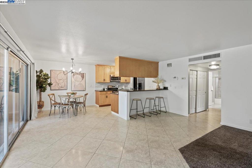 Welcome to 9085 Alcosta Blvd #324, a beautiful 2-bedroom, 1-bathroom condo nestled in the desirable Gardens community of San Ramon. Built in 1971, this 1,039 sq. ft. is an end unit on the ground floor offering a blend of comfort, convenience and privacy. Step inside to discover an open layout featuring a spacious living area that seamlessly connects to a private patio—perfect for relaxing or entertaining guests. The kitchen is equipped with modern fixtures, providing a modern touch to your culinary experience. Residents of the Gardens community enjoy access to amenities such as a swimming pool and well-maintained common areas. The location offers easy access to I-680, making commutes to nearby cities straightforward. Additionally, the property is close to shopping centers, dining options, parks, and top-rated schools, enhancing its appeal. Located on the corner of Alcosta Blvd and Belle Meade Drive, this unit benefits from its prime positioning offering direct street access and plenty of parking.