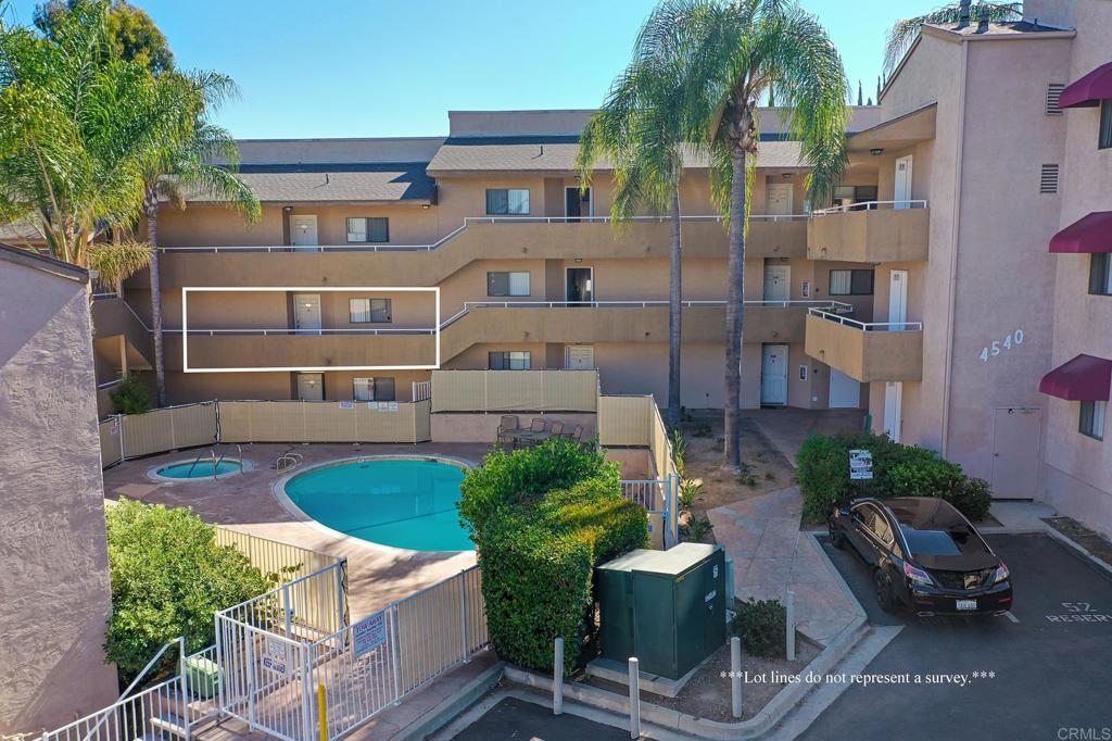 Welcome to this Stylish 2-Bedroom Condo in Prime San Diego Location! This beautifully maintained 2-bedroom, 2-bath condo offers the perfect blend of comfort, convenience, and value. Located in a gated community just minutes from SDSU, this upper-level unit features a bright and functional layout, a private balcony, and spacious bedrooms with ample closet space. Enjoy the ease of one designated parking space, community laundry, and low HOA fees. The unit also boasts a refreshing pool view from its entry, adding a serene touch to your everyday living. Whether you're a first-time buyer, investor, or looking for a centrally located home, this property is a fantastic opportunity! Close to shopping, dining, public transit, and major freeways, this is San Diego living at its most accessible. Don’t miss your chance to own in one of the city’s most connected neighborhoods!