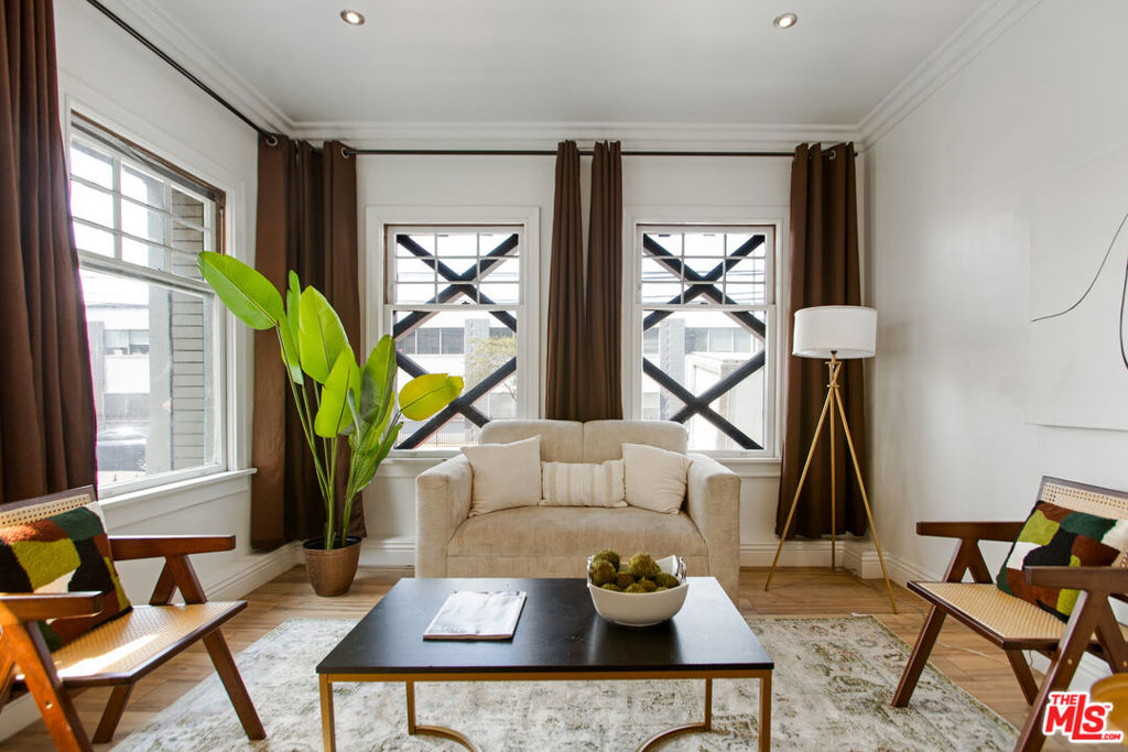Located in the historic Glen Donald Building, this 640 sq ft condo 1bd/1bth artfully combines vintage character with contemporary finishes. The HOA fee covers electricity, gas, water and trash-delivering both convenience and cost-efficiency- while residents enjoy a grand lobby, billiards and ping-pong tables, a cozy community lounge, on-site laundry and the support of an on-site manager. Though there's no dedicated parking, two nearby lots at 726 Lake Street and 942 S Alvarado St. (plus easy access to the Metro Red Line) provide ample alternatives. Just moments from Koreatown, the energy of Downtown LA, esteemed schools like USC and FIDM and a wealth of cultural venues, this condo is perfect for first-time buyers or investors seeking a slice of LA history. Property to be purchased AS/IS, no repairs and credits to buyer. All information deemed reliable but not guaranteed and should be independently verified by buyer.