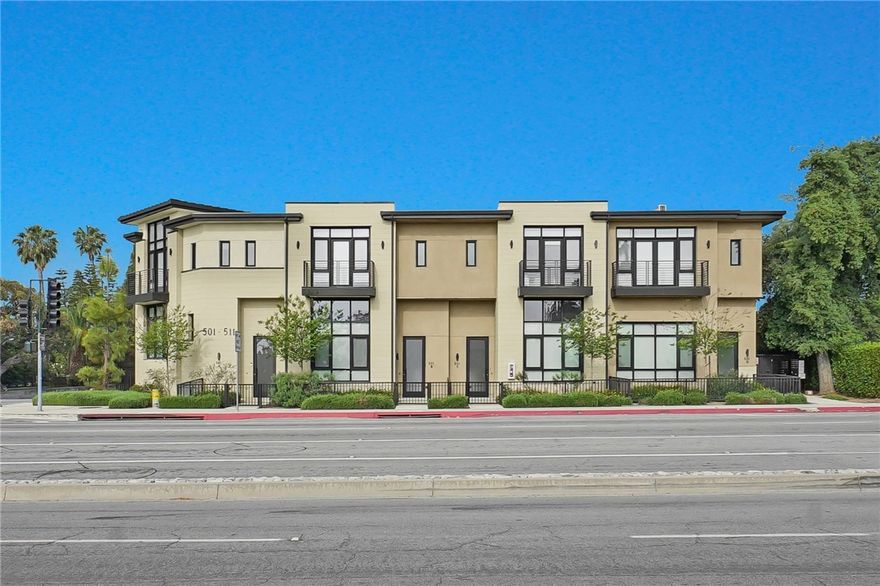 Modern elegance meets convenience in this 2020-built gated townhome in North Arcadia! Featuring 3 bedrooms, 2.5 baths, and 1,883 sq.ft. of open living space with high ceilings and abundant natural light. The gourmet kitchen includes sleek cabinetry, quartz countertops, and stainless-steel appliances. Enjoy a spacious primary suite with a walk-in closet and spa-style bath. Two-car attached garage, private patio, and in-unit laundry. Located in the prestigious Arcadia Unified School District, close to Santa Anita Park, The Shops at Santa Anita, dining, and major freeways.