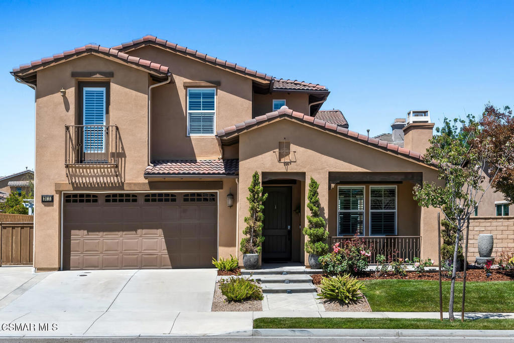 Discover this stunning 6-bedroom, 4-bath home in Camarillo's sought-after Village at the Park! The open layout centers around a chef's dream kitchen equipped with a Monogram 6-burner range and griddle, triple ovens, Bosch dishwasher, decorative backsplash, granite countertops, an oversized island perfect for gatherings, and abundant cabinetry. Enjoy formal living and dining rooms, plus two downstairs bedrooms ideal for guests or a home office. Upstairs offers a spacious loft, laundry room, an additional en-suite bedroom, and a luxurious primary suite with dual walk-in closets and an upgraded bath. Stylish high-quality laminate flooring flows throughout. Enjoy a lush backyard with above-ground spa, large side yard, and charming courtyard complete with kid's play set. Community perks include two sparkling pools, clubhouse, modern gym, multiple playgrounds as well as retail shops and dining. Close to Rancho Rosal Elementary School, Channel Islands YMCA, and Pleasant Valley Fields!