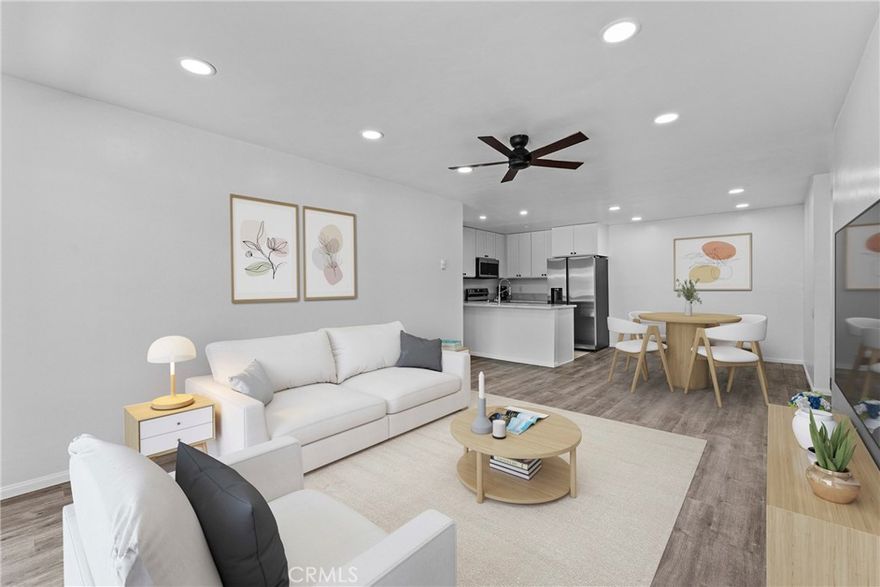 Step inside this beautifully remodeled 2-bedroom, 2-bath condo at The Plaza in Pacific Beach, where comfort, style, and location come together effortlessly. The kitchen has been thoughtfully upgraded with sleek quartz countertops, soft-close cabinetry, modern tile flooring, and new stainless steel appliances. Both bathrooms feature matching quartz countertops, new tile flooring, stylish lighting, and upgraded fixtures that create a clean, refreshed aesthetic. The open living area offers a light, comfortable feel with vinyl plank flooring, new lighting, and fresh paint. The bedrooms are positioned on opposite sides of the home, creating a private and versatile layout for guests, roommates, or even a home office. Enjoy your morning coffee on your private balcony overlooking the pool, a peaceful retreat within this vibrant community. At The Plaza, residents enjoy an array of amenities including four swimming pools, five tennis courts, a fitness center with sauna, clubhouse, BBQ areas, and beautifully landscaped grounds with a tranquil pond. The community also provides secured parking for two vehicles, 24-hour security, and convenient Face ID entry at the main entrance. Just minutes from the beach and all the best that Pacific Beach has to offer, this condo blends a coastal vibe with thoughtful updates for everyday living. Schedule your showing today!