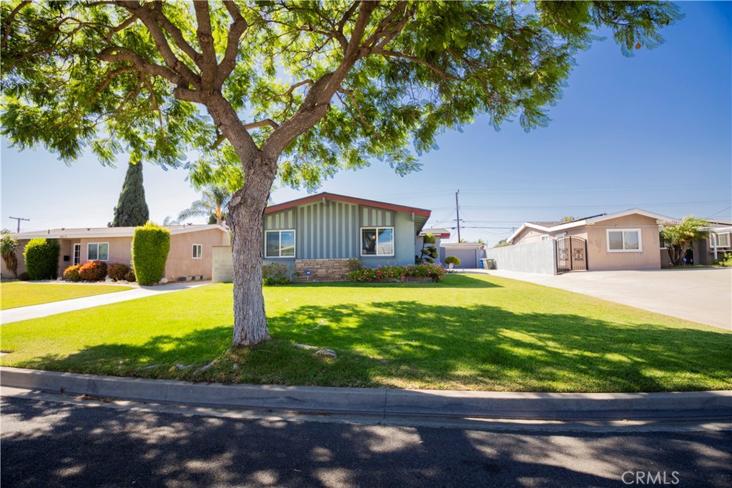 Lovely La Mirada Home, very well-maintained mid-century modern 3 bed 2 bath with many upgrades, home sits in the West end of La Mirada near Biola Colledge, long concrete driveway with potential for RV/Boat parking, newer kitchen cabinets with granite counters, gas cooktop, built in oven, refrigerator, washer and dryer included, newer forced air and heating system, back yard has covered patio, sparkling pool and an intimate spa, don't miss out on this opportunity to make this your home. close to golf corse, La Mirada Park, La Mirada High School, La Mirada water park, Downtown Brea and Fullerton just minutes away. call of have your agent call for a private tour. Home is Where the Heart is, Let My Heart Take You Home