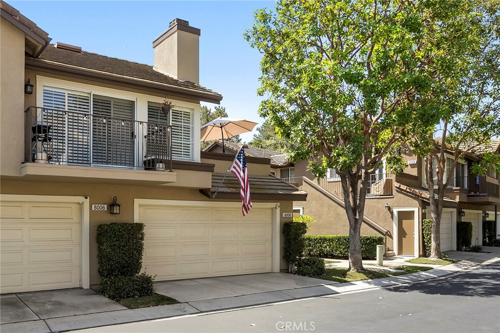 Welcome to the beautiful Laurelwood Community!!! Surrounded by nature, with hiking trails, biking, canyon views & multiple parks! This light & airy 2 bedroom, 2 bath updated and move in ready condominium is on one level. It is above your oversized 2 car garage! No one above. No one below. A spacious patio perfect for relaxing, welcomes you to your private front door entry. Large open living area with a gas fireplace and patio door to your outdoor balcony. Kitchen has newer Sage "Shaker" cabinets with soft closures, pantry, quartz countertop, granite composite sink with removable drying rack and cutting board. Both baths have been updated with walnut vanities and new sinks/faucets. New shower tile in primary bath. Laundry is conveniently located in the hall closet with storage cabinets, as well as a Linen closet with counter. Beautiful custom Wainscoting in 2nd bedroom. Ceiling fans, recessed lighting, scraped ceilings & wood shutters throughout. Just steps to the open greenbelt. It is quiet, well-lit, dog friendly, and walking distance to MANY stores and amazing dining favorites!!! A very active outdoor lifestyle. This community has everything. Including some of the BEST Schools in the US!