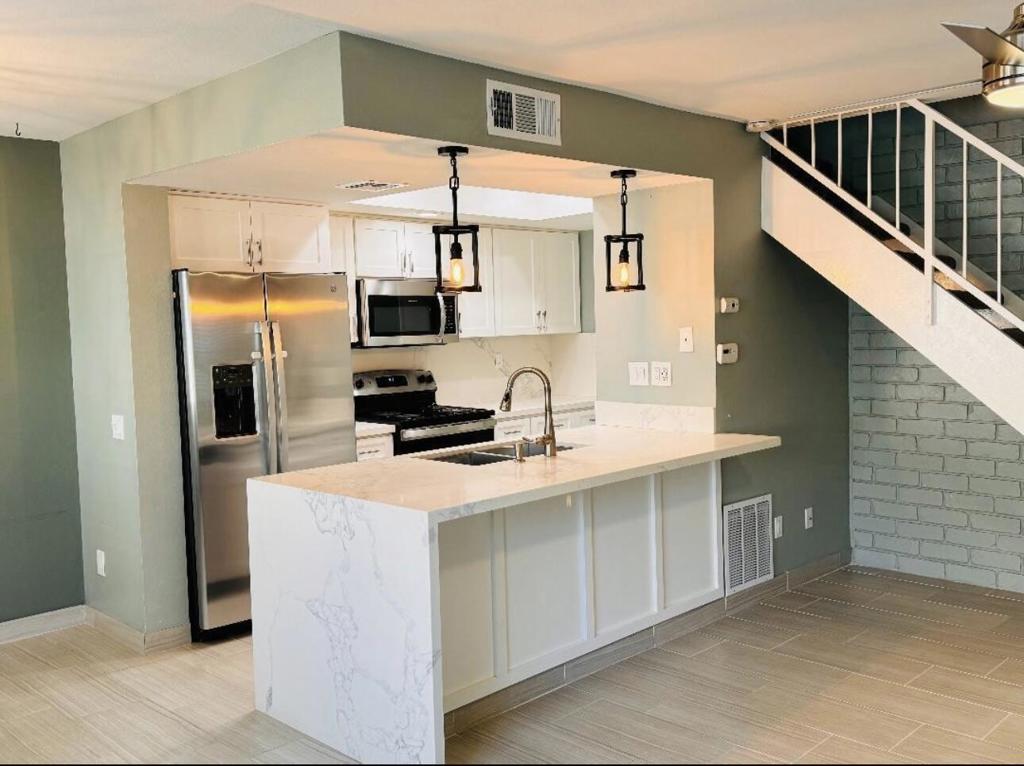 Immaculate trendy townhouse, in South Palm Desert off of Highway 74. This condo is a 2 bedroom 1 bathroom, it features a renovated kitchen with stainless steel appliances, quartz countertops and renovated bathroom. Condo is rented unfurnished. Community offers pool and spa. Parking is available for 1 car in shared garage. No smoking allowed. No pets. Minutes away from El Paseo, shopping, dinning golf, tennis and hiking. Everything you could ask for! Applicants must apply and participate in credit, criminal background, and eviction screening. No bankruptcy, no evictions, verifiable rental payment history. Good credit. Verifiable monthly income of 3 times the monthly rent. Tenant is required to obtain renter's insurance before move in. Tenant to pay for all utilities. Text Ana at (760) 641-7226 to set an appointment.