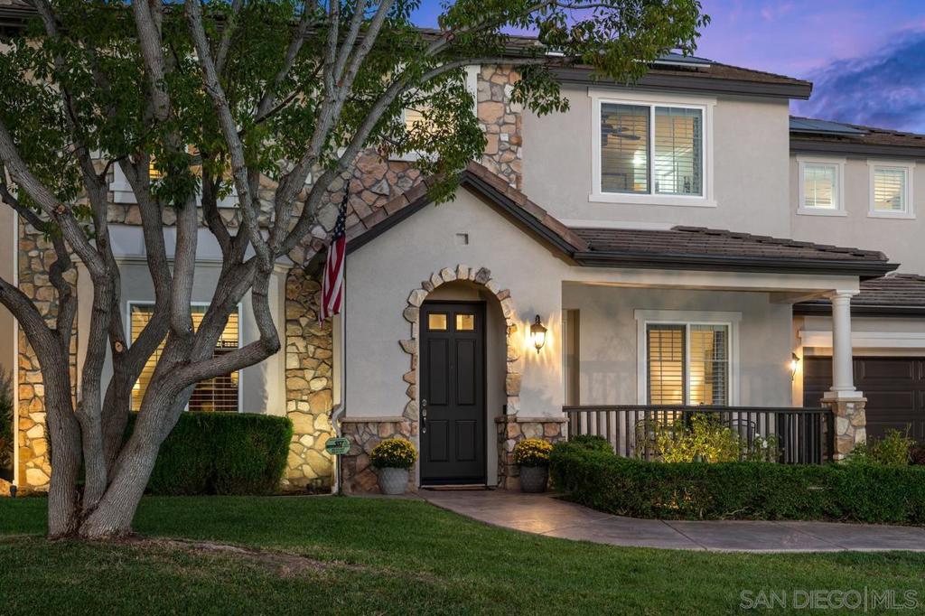 Spacious South 4S Ranch home on a large double cul-de-sac lot! Features include updated kitchen with quartz counters & new stainless steel appliances, and a downstairs bedroom suite. Upstairs offers a huge bonus room, ensuite secondary bedrooms, and a primary suite with office/optional 5th bedroom. Entertain in the backyard with saltwater pool, spa & solar for both home & pool. Recent upgrades include exterior paint, new carpet, new upstairs furnace & 5-ton A/C unit. Walk to top PUSD schools/sports park! Discover your dream home in the heart of South 4S Ranch! Set on a large lot at the end of a rare double cul-de-sac, this property combines privacy, space, and style. The updated kitchen features quartz counters and new stainless steel appliances, while slate flooring flows through much of the downstairs. A convenient downstairs suite, huge upstairs bonus room, and spacious secondary bedrooms with ensuite baths offer flexible living for every need.The expansive primary suite includes an adjoining office (or possible 5th bedroom) and a beautifully refreshed bathroom with quartz counters and Kohler sinks. Step outside to your private oasis with a saltwater pool with a waterslide, spa, generous side yards, and multiple entertaining areas—enhanced with solar for both the home and pool. Just a short walk to award-winning Poway schools and the sports park, this is a rare opportunity in one of 4S Ranch’s most sought-after neighborhoods!