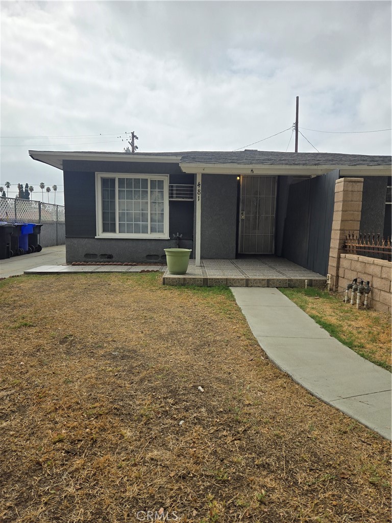 Welcome to 481 and 483 This GREAT Duplex in a nice neighborhood of San Bernardino, each Unit has 1 bedroom and 1 bathroom and both come with a bonus room, Separate Gas, electric, trash, water is together. This 2 unit is located Near San Bernardino high school, stores and shopping centers, ask for a showing today.
