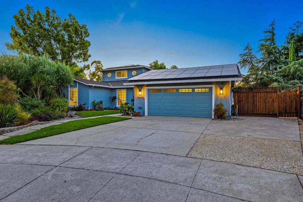 Nestled in North Almaden, this home offers a unique blend of comfort and luxury. Situated on a cul-de-sac, this property includes 2,700 square feet of living space and an expansive 11,250 sqft lot. A formal entryway leads to a sophisticated living room with hardwood flooring, vaulted ceilings, a fireplace, and sliding door for seamless indoor/outdoor living. The adjacent great room features built-in cabinetry, a coffered ceiling, and matching patio doors to the back yard. The kitchen, complete with a granite island, custom cabinetry and stainless steel appliances, with adjacent dining room is perfect for large gatherings. The home contains 5 spacious bedrooms with 2 primary suites including one comprising the 2nd story with breathtaking mountain views. The upstairs primary bath features a tile shower and walk-in closet. A mud room off the garage contains a washer/dryer, deep sink and additional pantry storage. The oversized lot offers endless potential with a pool and automatic protective cover, patio, pergola, raised garden beds, and space for RV/ boat parking. A composite roof and solar panel systems for both pool and house offer energy efficiency and savings. This house offers elegance with modern convenience, making it a truly remarkable find in a prime Almaden location.