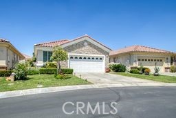 Discover refine living in this sophisticated one story residence in the highly desirable Solera Oak Valley Greens Community. A vibrant 55+ community. The sliding glass door leads to the covered patio and generously lot with several fruit trees that includes a peach tree, guava tree and plums tree, great space to entertain and BBQ. The kitchen opens in to the living space and adjacent is the inside laundry room. Besides the 2 bedrooms the floor plan comes with a den/office space that is perfect for hobby room or an extra room for company to stay. Two car garage and driveway. The club house has resort style amenities including a club house, pool, fitness center. library, billiard room, and pickleball courts. Conveniently located near freeway access, only minutes away to world-class attractions in the palm springs area, casino Morongo and famous Cabazon Outlet stores.