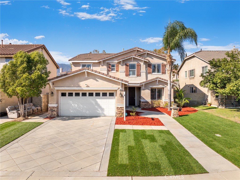 Welcome to this beautiful family home in the highly sought-after Etiwanda School District of Fontana.
Nestled on a quiet cul-de-sac, this property offers a spacious open floor plan with tall ceilings, elegant tile flooring, and abundant natural light. The open-concept kitchen features ample cabinetry and generous counter space, flowing seamlessly into the large family room with a stylish stack stone fireplace—perfect for everyday living and entertaining.
Upstairs, a versatile loft provides space for a home theater, gaming area, or office. The primary suite includes a private balcony for relaxing with peaceful views. Additional highlights include fresh interior paint, newly sodded front lawns, a newly installed HVAC system to keep you comfortable year-round, and a shaded patio for outdoor relaxation.
Conveniently located near the 15 and 210 freeways, and just minutes from Victoria Gardens, you’ll enjoy easy access to top shopping, dining, and entertainment.
This home is the perfect blend of modern amenities and family-friendly charm. Don’t miss your chance to make it yours!