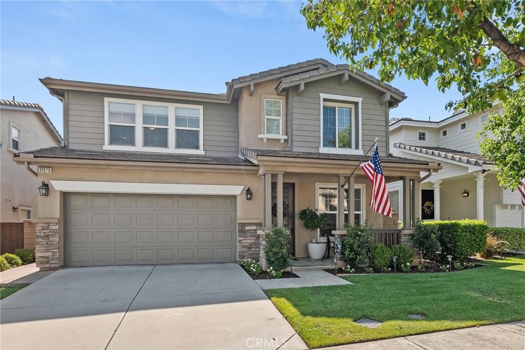 Welcome home to Limestone Court, located in the Aberdeen neighborhood of Chapman Heights. HOA bonus...HOA dues cover landscaping and maintenance of the front yard! This fabulous 2-story home features: Almost 2,300 sf. of living space; 3 bedrooms and 2.5 bathroom; Open floor plan with the living room, dining area and kitchen all flowing amongst each other; The living room features a gas fireplace, built-in cabinetry, and large windows facing out to the backyard; The kitchen has white cabinetry with shaker cabinet style doors, gorgeous Quartz counter tops, stainless steel appliances, sink, and fixtures, along with recessed lighting, and pantry; Upstairs is the laundry room, loft/bonus room/possible 4th bedroom (projector and screen included!), 2 guest bedrooms, full guest bathroom, and primary bedroom/bathroom; The primary bathroom features a walk-in shower, bathtub, dual sinks, and walk-in closet. The backyard features large concrete patio with room to entertain. Bonus features include: Tile roof, stucco exterior, wood laminate flooring and upgraded carpeting, recessed lighting, ceilings fans, central HVAC system, and more. The location is amazing as it is located near the Yucaipa Valley Golf Course, local schools, Crafton Hills College, shopping centers, easy freeway access, restaurants, and so much more. Don't wait, this fabulous home isn't expected to last long! Be sure to scroll down under features and checkout the virtual tour and video!