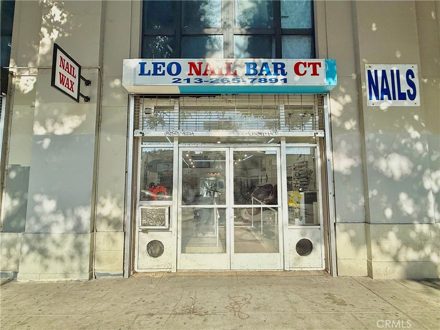 Built out existing nail salon in DTLA with all furniture, fixtures and equipment included in lease price. Approximately 1250 sq. ft. with private bathroom and washer/dryer. Ready to open for business immediately!