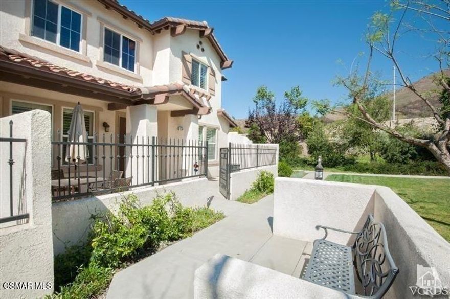 Located in the heart of the sought-after Dos Vientos community, this beautiful two-story condo offers the perfect blend of comfort and convenience. Surrounded by parks, hiking trails, and zoned for one of the area's top-rated schools, the location is ideal for families and outdoor enthusiasts alike.3 Bedrooms, 2.5 BathsApprox. 1,524 sq. ft. of living spacePrivate enclosed patio with mountain viewsInside, you'll find beautiful wood-like flooring, a spacious dining area, and a living room with a cozy fireplace. The kitchen is a chef's delight, featuring a center island, granite countertops, ample cabinet space, and stainless steel appliances.The downstairs also includes a convenient half bath with tile flooring and a pedestal sink, plus a laundry room with tile floors. Upstairs, the large primary suite offers a walk-in closet and a private bath with dual sinks and tile finishes.Additional highlights include a two-car attached garage with direct access and access to the Dos Vientos community amenities, including pools and nearby open space.This is a fabulous unit in one of Newbury Park's most desirable neighborhoods--don't miss it!