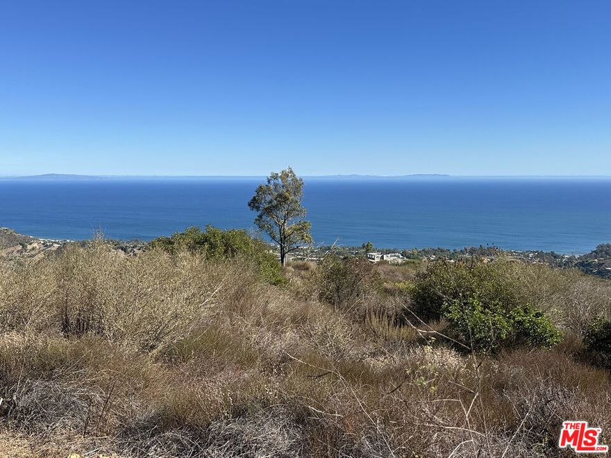 Spectacular panoramic views from this three acre parcel in the highly coveted Murphy Way area of Malibu. Overlooking Zuma, Point Dume and the Winding Way area, this lot has arguably some of the best views available. Ocean, city light and coastline views are prominent from the building pad just off the road. Ready to be developed, the land is just outside the incorporated city limits allowing for permitting through Los Angeles county. Adjacent to two lots that are also on the market, the area is quickly becoming home to large view estates. Buy now and benefit from recent development and rise in prices.