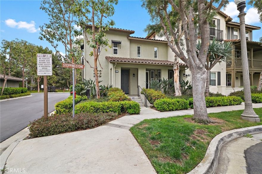 Enjoy this newly upgraded, two story corner unit home on a picturesque street in the highly sought after Quail Hill community! Enter to find a rare floor plan featuring a main floor bedroom and full bath with newer fixtures and vanity.  The kitchen offers stainless steel appliances, quartz countertops, sleek newer cabinetry, under cabinet lights, pantry, and direct access to the two-car garage.  Head upstairs to find the ultimate convenience with an upper level laundry room, en-suite secondary bedroom, and spacious primary suite with lovely vaulted ceilings and natural light.  The primary bathroom features a generously sized dual vanity, walk-in closet, and standalone bathtub for ultimate relaxation!  Newer wood faux plank flooring, designer paint and carpet, recessed lighting, window coverings, and fixtures throughout!  Great location within walking distance of the community pool, parks, and Quail Hill shopping center with easy access to the 5, 405, and 133 freeways and award winning Irvine Unified School District.