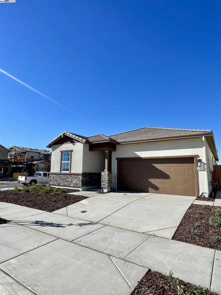This brand-new Allora Residence 1 is a gorgeous single-story home located in the highly desirable Amoruso Ranch community! Boasting up to $43,706 beautiful designer selected options and upgrades! Gorgeous quartz kitchen countertops, exterior preplumb for gas BBQ, a laundry sink, and impressive 8-foot doorways throughout. Estimated move in timeline September 2025. Approximately 1,840 square feet offers a seamless flow of space! Breathtaking great room effortlessly transitions into a chef-inspired kitchen and dining area, making it ideal for everything from intimate dinners to lively weekend gatherings. This thoughtfully crafted three-bedroom, two-and-a-half-bath layout creates the perfect balance of privacy and open spaces. Its large outdoor room invites you to extend your living area and enjoy the beautiful Northern California climate year-round. Smart storage solutions and designer features throughout ensure both functionality and style with attention to detail that will impress at every turn. Come visit today!!!