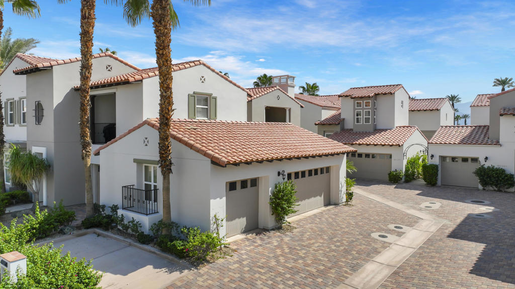 Pride of ownership shines throughout this beautifully appointed ground-floor residence, ideally positioned on the 10th fairway of the Arnold Palmer-designed course at Mountain View Country Club. The south-facing patio frames picturesque views of the fairway, tranquil pond, and the Santa Rosa Mountains, creating a rare combination of serenity and sophistication.'The open floor plan showcases seamless living, highlighted by two expansive primary suites with walk-in showers, generous closets, and spa-like soaking tubs. A versatile office nook enhances functionality, and the two-car garage provides both convenience and peace of mind. Recently refreshed with new exterior paint, this low-maintenance, lock-and-leave home includes full landscaping service--providing peace of mind and more time to enjoy the lifestyle you deserve.'Located just a short walk from the clubhouse, pool, fitness center, and tennis courts, the property offers true resort-style living. Perfectly central within the community, it delivers both accessibility and privacy--making it an ideal retreat or full-time residence.Here, every detail reflects comfort, elegance, and the unmatched lifestyle of Mountain View Country Club.