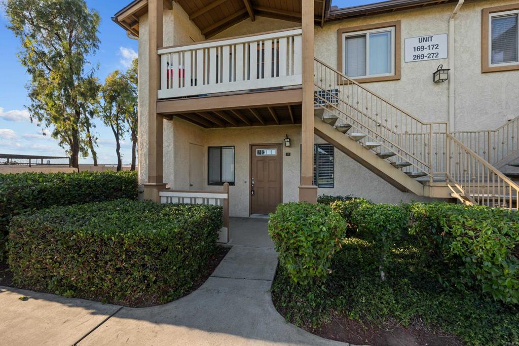 Charming and affordable 1 bed, 1 bath single-story condo in a quiet, gated community—FHA & VA approved! Features brand-new appliances, in-unit washer/dryer, granite countertops, and a covered front porch with park-like views. Community amenities include pool, spa, playground, and designated parking. HOA covers water and trash. Rare San Diego County find at a great price!