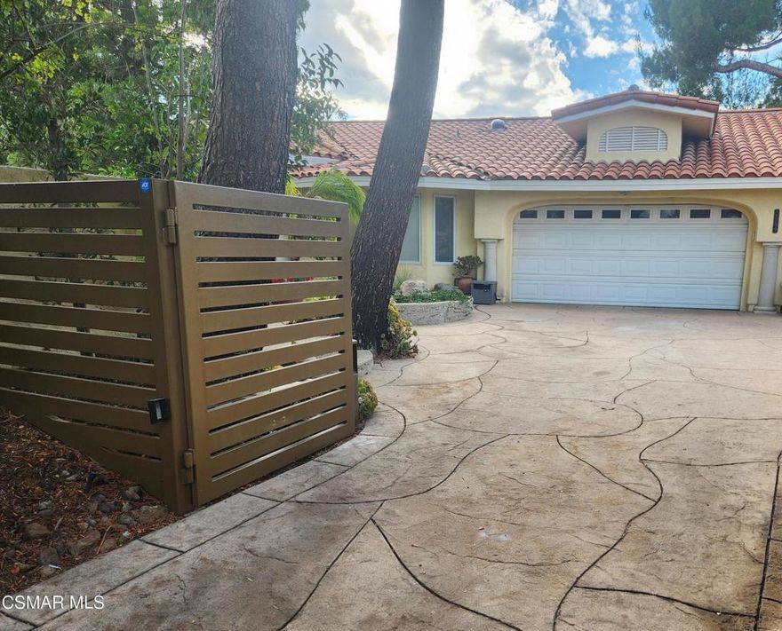 Appreciate having panoramic views daily from this spacious one story residence.  The private location is gated for enhanced privacy.  Notice this immaculate remodeled home with 4 bedrooms and 4 bathrooms and square footage of 2527 (public record). The furniture in the home and garage can be included.  Owner will remove furniture if tenants request.  Washer, dryer, and appliances are to be included in lease.  Enjoy this sun-filled home with wood flooring below smoothed ceilings and updated lighting.  Outdoor dining is convenient with multiple locations for tables and chairs.   Enjoy the paths to multiple outdoor concrete patios surrounded by greenery and views of nature.  Owner may consider ok if  tenant has pet.