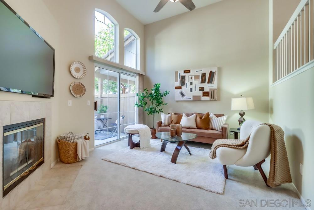 SELLER WILL ENTERTAIN OFFERS BETWEEN: $839K-$869K VRM. First time on market! Original homeowner says it's time to sell. Beautifully maintained Plan 1 Wateridge town home. Split level floor plan. Spacious and airy w/south sun filtering in. Located in the heart of the Sorrento Valley High Tech District. Walk or ride your bike to work!Minutes from the I-805/I-5 freeways, UCSD, La Jolla, Del Mar, UTC and Carmel Valley. Located on a lovely tree lined path with close & easy access to additional street parking. Features: Neutral & tasteful decor. Both bedrooms are en suite. Upstairs full size laundry closet with W/D. All appliances included. New dishwasher,refrigerator, disposal,new carpet, new toilets, new sink fixtures in kitchen and upstairs bathrooms, two new ceiling fans, some new window coverings & more. Attached 2 car garage. TURNKEY and ready to move right in! Complex features, pool, 3 spas, playground and an 85,000 sq. ft. open space park w/4 sanded volleyball courts, 2 tennis courts and BBQ's. A 1/4 mile walking path surrounds the park w/several exercise stations. City lights view in the evening from the park. Penasquitos canyon trails nearby. Beautiful home and great location!