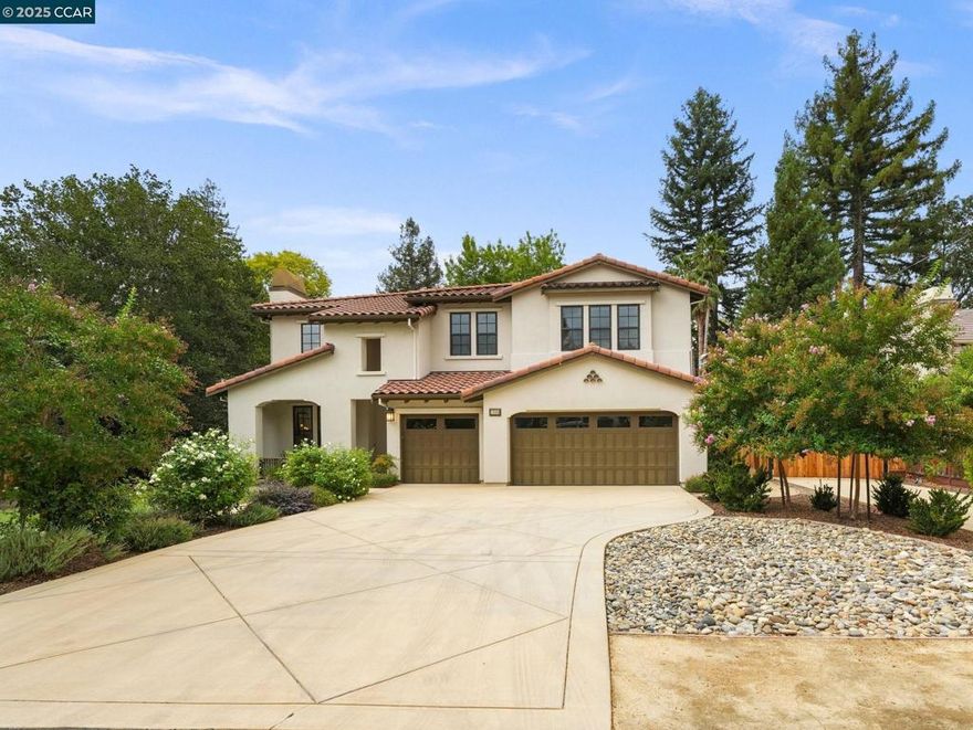 Live the Alamo lifestyle in this stunning Spanish Mediterranean retreat, perfectly situated on the coveted Westside. Built in 2020, this gently lived-in 3,671± sq. ft. home sits on an expansive 0.43-acre lot designed for gathering, entertaining, and everyday comfort. The open-concept kitchen, nook, and family room flow seamlessly, highlighted by a professional Kitchen Aid range with 6 burners, griddle, dual ovens, and a center island with counter seating. The first-floor primary suite provides ease of living, while the upstairs junior suite, loft, and three additional bedrooms create the perfect balance of private retreats and shared spaces. Outdoors, imagine summer barbecues on the covered patio, a future pool or sport court, and space for gardens or play. The detached 1,250± sq. ft. shop/garage offers incredible versatility—ideal as a workshop, gym, or potential ADU. Just two blocks from Alamo Plaza, farmers market, and dining, with easy freeway access, parks, and SRVUSD schools nearby—this is where convenience meets community.