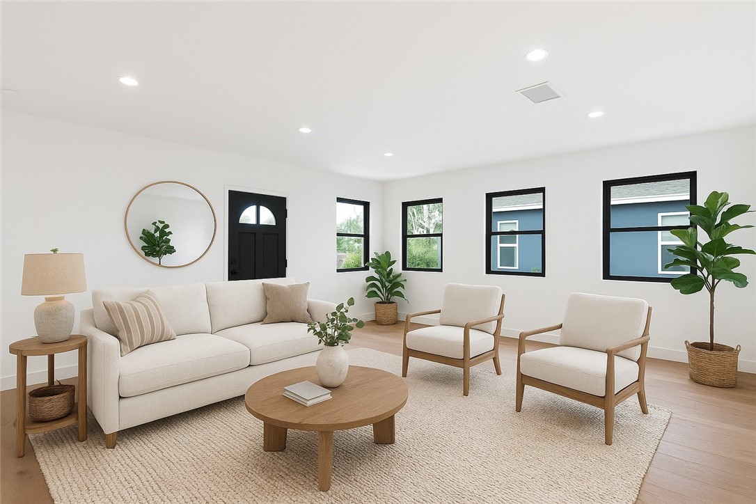 Nestled in the heart of Westchester, this newly remodeled California Contemporary home at 8334 Winsford Ave offers the perfect balance of elegance, comfort, and versatility. With a thoughtfully designed 3-bedroom, 2-bathroom main house and a modern 2-bedroom, 2-bathroom ADU with a separate address at 8336 Winsford Ave, this property is ideal for families, multi-generational living or guests . Step into the main house, where newly installed wood floors and an abundance of natural light greet you, creating a warm and inviting atmosphere. The spacious open-concept living area seamlessly flows into the beautifully upgraded kitchen, featuring custom-designed cabinetry, sleek quartz countertops, and a stunning island the perfect spot for daily meals, entertaining guests, or enjoying your morning coffee. The kitchen is complete with modern appliances, ensuring every cooking experience is effortless and enjoyable. The luxurious bathrooms are thoughtfully finished with elegant tile work, while energy efficient upgrades, such as a tankless water heater, new insulation, and a brand-new air conditioning system, ensure year-round comfort and lower energy costs. Every detail in the main house has been carefully addressed, including a fully upgraded electrical system, new plumbing, and a durable new roof for peace of mind. Step outside to the charming front porch, where you can relax and take in the friendly neighborhood and well-maintained front yard. The spacious backyard is perfect for hosting gatherings, outdoor barbecues, or even adding a pool to create your own private retreat. At the rear of the property, discover the detached ADU with its own private entrance and address at 8336 Winsford Ave. This 2-bedroom, 2-bathroom unit features soaring vaulted ceilings that enhance its open, airy feel. The ADU includes its own full kitchen with modern appliances, in-unit laundry, and independent utilities for added privacy and convenience. The ADU also features a private backyard, a perfect space for relaxing, entertaining, or enjoying quiet evenings. Whether you’re looking for a beautiful home, a private retreat for extended family, or an ideal space for multi-generational living, this property delivers it all with style and modern upgrades. Located close to shops, dining, & entertainment. Schedule your tour today and see everything this Westchester gem has to offer! Can be rent fully furnished at extra cost.