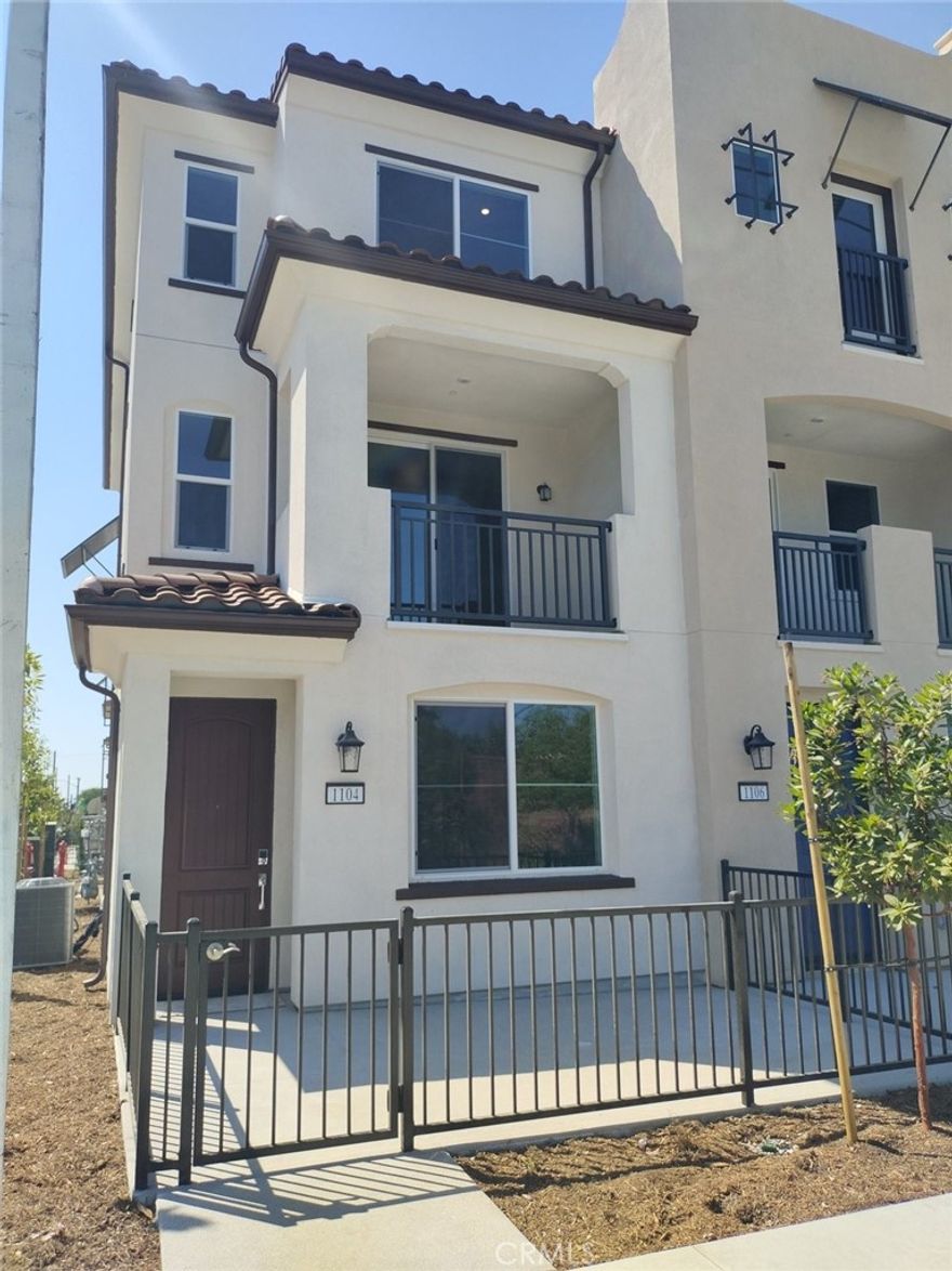 Move-in Ready condo built by Top Rated Builder Century Communities in 2024, closes to restaurants, down town Covina, schools, Freeways., etc. 1 bed room and 1 full size bathroom on the first floor, good for in-law or guest. Second floor offers the open floor plan with Granite counter top kitchen island, a powder room, whirlpool double door refrigerator, oven, microwave, dish washer, glass sliding door opens to the balcony to enjoy the mountain view. Master bedroom/Master bathroom, and third bedroom/bathroom on the third floor. Individual laundry spaces with whirlpool washer and dryer.  2 car attached garage with side by side parking . Tankless water heater, PAID OFF solar panel, energy star certified home, will save your utility bills. Electrical outlet for EV car is available in the garage.  Blinds has been installed by the RPO.  The pictures was taken in 2024.