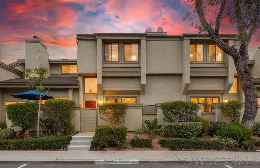 Dazzling, modern coastal living in this impeccably renovated 3-bedroom, 2.5-bath townhome. Completely transformed from top to bottom, the home features wide-plank luxury vinyl floors & a crisp color palette that creates a bright and open atmosphere. Ideal gourmet kitchen with gleaming quartzite backsplash & countertops, modern white cabinetry, & spacious eat-in island.  All bathrooms have been meticulously updated with new cabinets, tile and fixtures. Additional features include central HVAC, updated windows throughout, 2 car garage, and cozy fireplace with vaulted ceiling in the living  room. Space for an office or sitting area adjacent to the kitchen. Enjoy multiple outdoor spaces- a balcony off the kitchen and a spacious enclosed patio with direct access from the living room. Beautiful, desirable community with pools, spa and clubhouse and next to a park/greenbelt. This complex is located west of the 5 and near restaurants, shopping, beaches and UCSD.