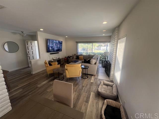 Turn-key single level end unit condo in beautiful La Costa. New flooring, counter tops and bathrooms. Three private spacious patios located on a green belt in Cove 6 of the La Costa Villas. one car garage and extra parking. Close to beach, shopping, golf and restaurants! Available now until the middle of December and again for 6 months starting in the middle of January 2026.