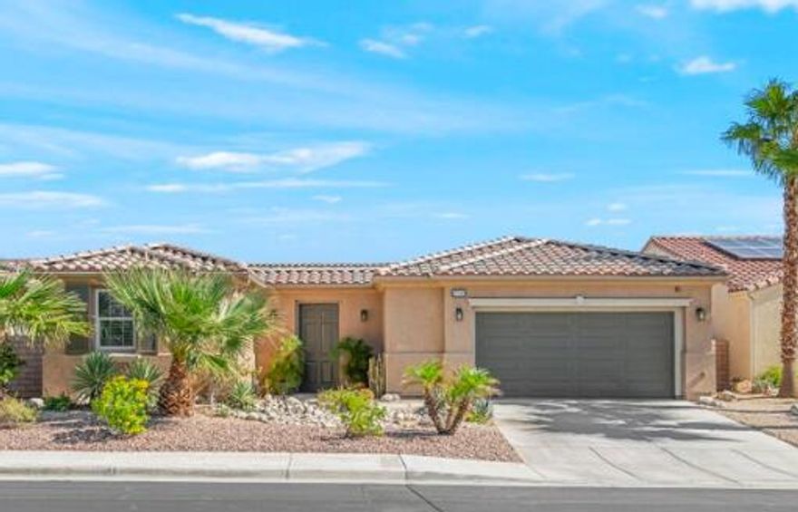 Welcome to your desert hideaway at 1940 Fan Palm Way, where the only thing missing is your creative touch! This spacious 2,637 square-foot abode in a lively 55-plus gated community is a rare gem, priced to please and ready for your TLC.Inside, you'll find 4 bedrooms and 3 bathrooms, including a separate casita that's practically begging for a guest or an office, The chef's kitchen is a culinary paradise, boasting stainless steel appliances, a breakfast bar, and a pantry that's hungry for your gourmet groceries.Step into the central courtyard and feel your stress melt away as you gaze at the mountain views around the fire pit, or dive into your fantasies with a backyard just perfect for a future private pool. High ceilings and ceramic floors provide a grand stage for your decor dreams.With a gym, pool, and more resort style community amenities, this home is a steal. So, bring your imagination and enjoy the best of desert living!