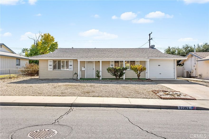 Welcome to 27161 Pinehurst Rd, a beautifully updated and move-in ready 2-bedroom, 1-bath home offering 1,106 sq ft of bright and comfortable living space in the heart of Menifee. This inviting home has been refreshed throughout with new flooring, fresh interior paint, and an upgraded kitchen and bathroom, giving the entire space a clean, modern feel. Natural light fills the open living area, creating a warm and airy atmosphere perfect for everyday living or hosting friends and family. The redesigned kitchen flows seamlessly into the main living and dining areas, making meal prep and gathering a breeze. Both bedrooms are generously sized, and the updated bathroom offers a fresh, contemporary look. Step outside to a low-maintenance backyard, ideal for relaxing weekends, outdoor dining, or simply enjoying Menifee’s beautiful weather with minimal upkeep. Located near shopping, dining, parks, and convenient freeway access, this home offers the perfect blend of comfort, style, and accessibility in a peaceful neighborhood setting.