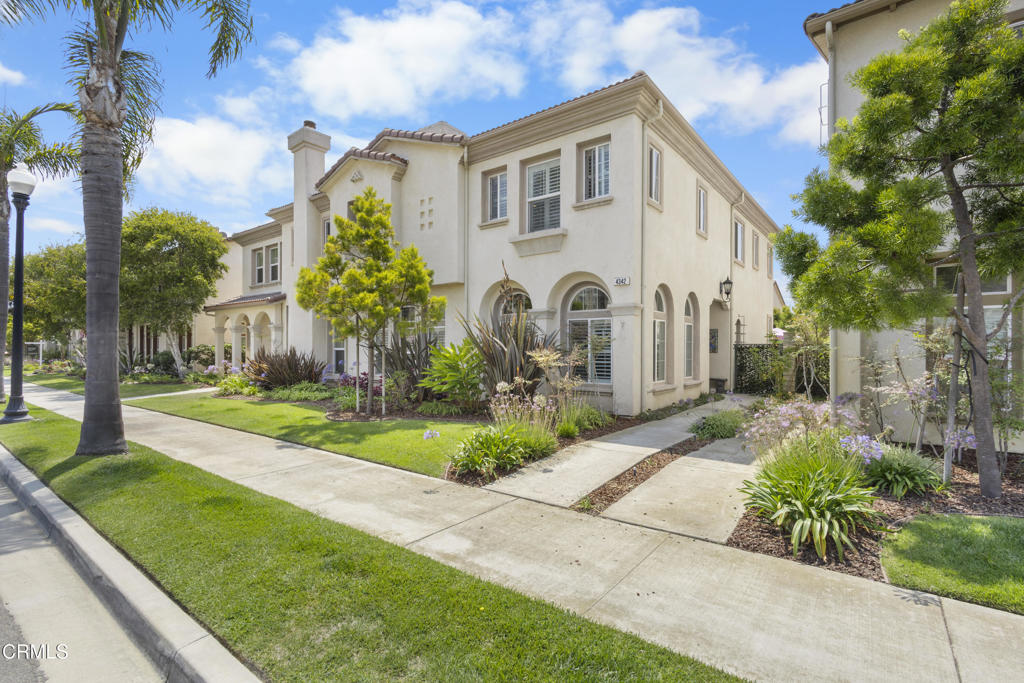 This is the largest villa in Westport that's been beautifully upgraded and is a must see! This 4 bedroom, 2 1/2 bath home with 2599sf offers an open-concept entertaining floorplan on the first level with all bedrooms upstairs. The Kitchen features stone tile floors, custom paint on cabinets, stainless LG appliances, and tumbled marbled counters. Also downstairs, there's a small Den next to Kitchen, and the living room is inviting with custom paint colors, fireplace, and separate dining area. Home shows like a model! Upstairs the Master suite is spacious with soothing colors, shutters and luxurious carpet. The spacious primary bathroom features a large soaking tub, shower and plenty of storage. All bedrooms upstairs are large with shutters, and one is currently being used as an office, Feeling more like a single family home, this light and bright home has a 2 car garage (complete with epoxy flooring, loads of cabinets, a private patio yard. Move-in ready and LOWEST HOA DUES IN THE HARBOR, this beauty offers coastal weather, walking strolls to the Seabridge marketplace, and a variety of restaurants. Welcome home!
