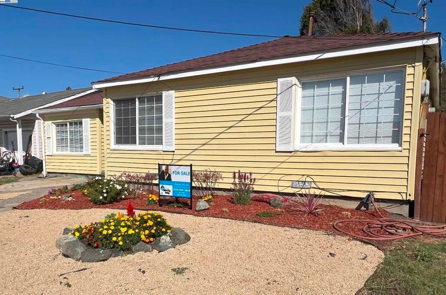 Charming 3-bedroom, 1-bath home offering approximately 1,338 sq ft of living space in San Pablo. This property features a spacious living area, dedicated laundry room, and a large backyard with room to expand — possible ADU potential (buyer to verify with city planning regarding permits and requirements). Conveniently located near freeway access, shopping, and dining. A great opportunity to create your vision!