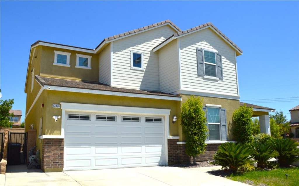 Welcome to this beautiful and well-maintained CORNER LOT North Fontana home offering 5 generously sized bedrooms "ALL" with WALK-IN closets including a huge Master’s WALK-IN closet with HIS and HERS sinks. Comes with 4 "FULL" bathrooms with one jack and jill. Custom interior paint. A convenient downstairs bedroom perfect for guests or in-laws. This home comes with an OFFICE/DEN currently being used by kids' as a home school, a good-sized LOFT for great family entertainment or playroom area and a POCKET OFFICE space for work, school, hobbies and/or personal projects, just perfect for all generations and families alike. Step inside to an open-concept floor plan filled with multiple flexible living and dining areas, natural light, REAL WOOD + VINYL WINDOW SHUTTERS throughout the house, large upstairs laundry room with sink and cabinets. The kitchen features a FULL backsplash, center island, ample cabinetry and granite counter space, perfect for cooking and gathering with loved ones. All stainless steel appliances. A good-sized WALK-IN PANTRY too. And yes, this home offers the perfect balance of comfort, functionality and convenience with recessed lighting throughout for modern family living. Three-car attached garage, Tankless Water Heater, landscaped front yard and all-around block wall fences with one shared fence with a truly nice and friendly neighbor. View of the mountains from the master's and secondary bedrooms. Original homeowners. A wrap-around porch and a low maintenance backyard with nice and huge planter’s box and artificial turf on the side. Nancy R. Kordyak Elementary School is just an 8 minute walk. Perfectly located near the 15 FWY and a short drive to Costco, Banks, Restaurants, Lowes, Golf Course, Schools, Medical and Shopping Centers and the 210 FWY. There are 2 parks which are both walking distance and BEST of ALL, "NO HOA"
