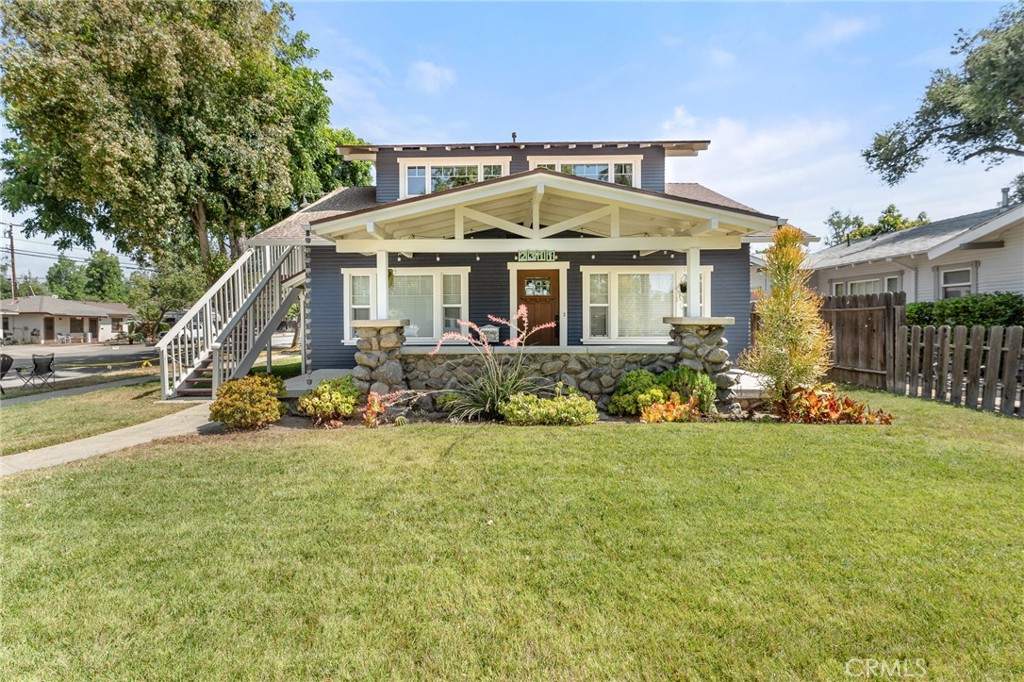 You’ll get the best of both worlds when you buy this home- historic charm AND completely remodeled kitchen & bathrooms! Plus a 4 car+ garage that has ADU potential! There is so much to love in this well cared for home. One bedroom is conveniently located downstairs, adjacent to a bathroom. The additional two bedrooms and one large bathroom are located upstairs. Many upgrades have been completed in the last two years including: new roof, fresh exterior paint, foundation upgrades, earthquake retrofit, new insulation in attic, new rain gutters & collection barrel, added electrical breakers, custom blinds throughout, fruit trees, and so much more. Come see it in person to truly appreciate the vintage details & modern amenities.