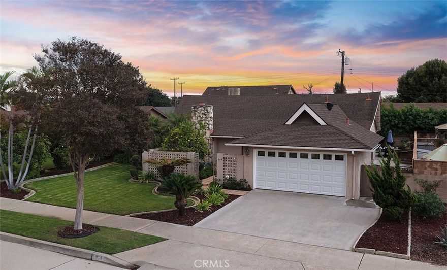 Tucked within one of Orange’s most loved neighborhoods, 224 W. Crystal View Ave captures the ease of California living. This single-level home with has interior steps and a thoughtful floor plan spanning 2,103 square feet, the home offers both comfort and practicality for everyday life.
Inside, natural light fills each room, from the inviting living area to the open dining space that looks out to the backyard. The kitchen sits at the heart of the home, designed for gathering, cooking, and connection. Three spacious bedrooms and two full bathrooms anchor the main living quarters, while a separate office creates the ideal space to work from home or manage family life with quiet focus.
Outside, mature trees and manicured landscaping create a sense of calm and privacy. The backyard feels made for evenings under the stars, with plenty of room for kids, pets, or weekend entertaining.
Living in this pocket of Orange means more than just owning a beautiful home. It’s joining a community known for safety, pride of ownership, and a genuine neighborhood spirit. Just minutes from Old Towne Orange, Santiago Park, and Peters Canyon, residents enjoy an active outdoor lifestyle surrounded by trails, local coffee shops, and family-run restaurants. Families are drawn here for the award-winning Orange Unified School District, with top-rated schools like Villa Park High School. And so close to CHOC, St. Joseph Hospital and UCI Medical Center.
224 W Crystal View Ave isn’t just a home. It’s a place built for ease, belonging, and the rhythm of everyday life in one of Orange County’s most established communities.