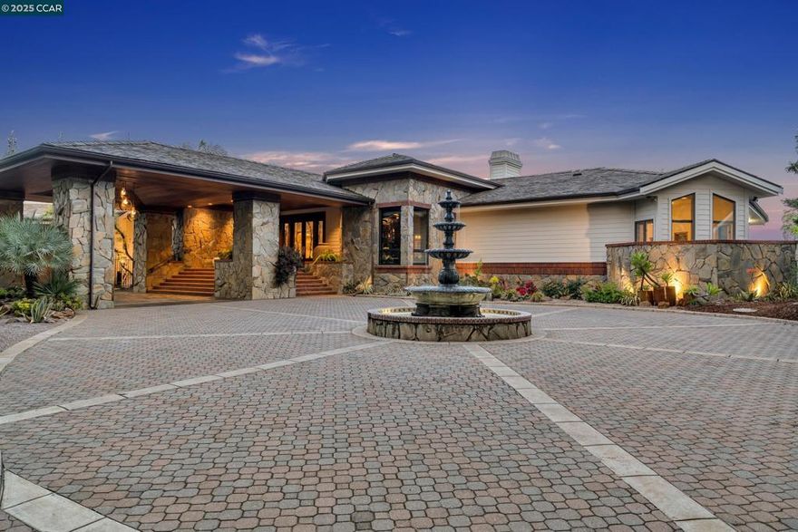 Private & immaculate estate perched above the 12th green at the Falls course in the desirable Blackhawk neighborhood. Nearly $6 million in updated features throughout the property designed by Young & Burton. Boasting over 7400 SF of primarily single story living with an upstairs au pair suite. Soaring ceilings & endless views greet you as you enter this grand & detail-focused home. Dedicated office w/ gorgeous cherry millwork. Bar/lounge area for entertaining guests. 600+ bottle wine cellar w/ tasting area. 5 bedrooms with ensuites, 2 half baths & a pool bath. Chef’s kitchen features dual Miele appliances: ovens, microwaves, warming drawers, dishwashers. SubZero fridge/freezer. Walk-in pantry, eat-in kitchen & 2 breakfast bars. Large designated family, living & dining rooms. Primary suite w/ patio & fireplace, expansive walk-in closet, soaking tub & stall shower. 1.22 acres includes panoramic views, pool & spa, cabana w/ TVs, large deck, outdoor kitchen & prep kitchen, multiple dining spaces & firepits & meticulous landscaping. Owned solar. 4 car garage plus large, gated driveway.