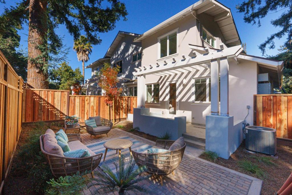 Last available unit in the complex! Unique and rare find two-story design with a big backyard, just like a single family! A community for the modern lifestyle. 10 feet high ceilings and big windows make the whole house sunny and bright. High-end Spanish Cabinets. Ground floor features an open kitchen with great room and a junior master suite. Each room has its own bathrooms. Underground parking with prewire for electrical car charging, a large storage room which is not calculated into the SqFt, and bicycle storage room. This community is situated in a quiet and established neighborhood. It is walking distance to Stevens Creek Trail, kid's playground, and tennis court. It's also around the corner from cafes and restaurants. HOA fees cover water and garbage!