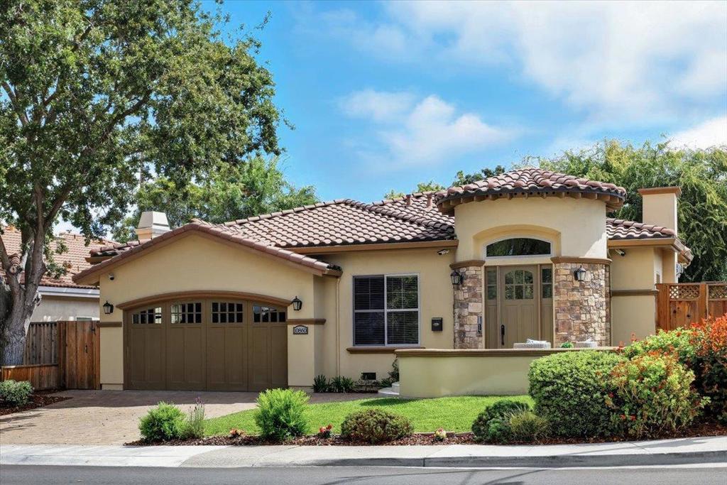 Built in 2015, this architectural gem blends timeless design with the convenience of single-story living just minutes from award-winning Cupertino schools, vibrant shopping, dining, and Apple Park. The inviting open-concept floor plan showcases brand-new European oak floors, abundant natural light, and soaring 11-foot coffered ceilings. Double French doors connect the living space to a stone patio & landscaped backyard w/ built-in outdoor speakers, creating the perfect setting for effortless indoor-outdoor entertaining. The home offers 4 bedrooms and 3.5 baths, including a private guest en suite with travertine shower. The chef-inspired kitchen features premium Kitchenaid appliances, a built-in refrigerator, and wine cooler, while the family room is pre-wired with Bowers & Wilkins in-ceiling speakers for a true cinematic experience. The serene primary suite includes a spa-style bath with Hansgrohe rain shower and Toto bidet. For todays lifestyle, smart upgrades abound: Leviton lighting, Hunter Douglas motorized blinds, enterprise-grade Wi-Fi, and even a climate-controlled garage. A biometric security system adds peace of mind, making this residence a rare Cupertino find. This home may also offer an option to attend Lynbrook High School; buyers are advised to verify eligibility.