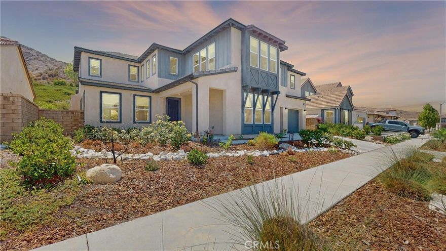 Aliento showstopper! Built in 2019, this 5 bed/5 bath home offers approx. 4,289 sq ft on a rare 12,428 sq ft lot. Bright, open layout with upgraded tile and engineered wood flooring, plus a stylish fireplace in the main living area. Owned solar (paid—no lease) keeps energy costs down. A large loft serves as an ideal second living/media space. Retreat to the expansive primary suite with a spa-inspired bath and custom walk-in closet. Outside, the oversized yard is ready for your dream entertaining zones. Prime Aliento location near parks, shopping, dining, and commuter routes—space, style, and efficiency in one.
