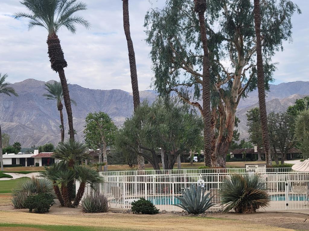 Beautiful mountain views. Steps from the community pool. 2 Bedrooms plus den/office/3rd bedroom. Bamboo hard wood flooring, upgraded light granite counters in large gourmet kitchen. JennAir double ovens and stove, Bosch dishwasher. Open floor plan, shutters, stone counters in bathrooms, showers and tubs, 2 ac units. Great interior location within the Springs Country Club.